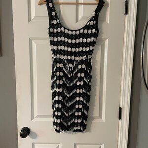 **Vintage Silk Dress with Detailed Beading**